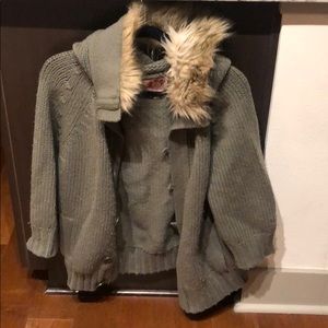 Juicy Couture fur hooded sweater!